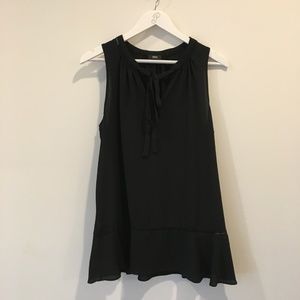 Mossimo Sleeveless Black Tunic with Tie Front